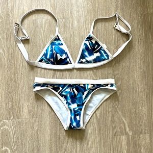 Blue palm tree bikini
